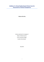 Validity of a Virtual Reality-Based Clinical Case for Assessment of Clinical Competence