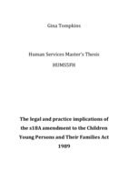 The legal and practice implications of the s18A amendment to the Children Young Persons and Their Families Act 1989