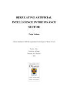 Regulating Artificial Intelligence in the Finance Sector