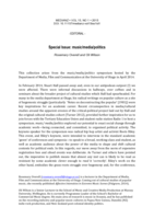 Special Issue: music/media/politics