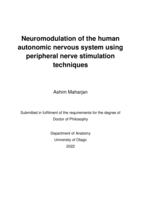 Neuromodulation of the human autonomic nervous system using peripheral nerve stimulation techniques