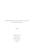 Understanding Increased Risk of Suicide Ideation Among Adolescents as a Function of Perfectionism and Social Disconnection
