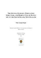 The Spatial Ecology, Population Structure, and Habitat Use of Rattus spp. in the South Island, New Zealand