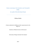 Vision screening in the Southern and Tairawhiti DHBs: An audit of the B4 School Check