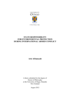 State Responsibility for Environmental Protection during International Armed Conflict