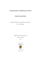 Writing identities of prolific research writers