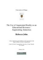 The Use of Augmented Reality as an Educational Resource: Augmenting Antarctica