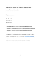 The fascicular anatomy and peak force capabilities of the sternocleidomastoid muscle