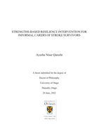 Strengths-based resilience intervention for informal carers of stroke survivors