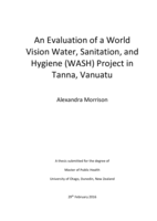 An Evaluation of a World Vision Water, Sanitation, and Hygiene (WASH) Project in Tanna, Vanuatu