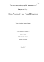 Electroencephalographic Measures of Depressivity: Alpha Asymmetry and Fractal Dimension
