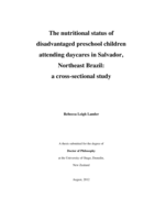 The nutritional status of disadvantaged preschool children attending daycares in Salvador, Northeast Brazil: a cross-sectional study