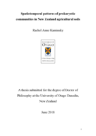 Spatiotemporal patterns of prokaryotic communities in New Zealand agricultural soils