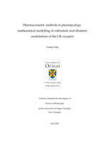 Pharmacometric methods in pharmacology: mathematical modelling of orthosteric and allosteric modulations of the CB1 receptor