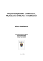 Designer complexes for spin crossover, CO2 reduction and surface immobilisation