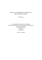 How can a contemporary composer use film to enhance music?