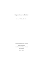 Explorations in Timbre