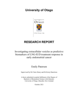 Investigating extracellular vesicles as predictive biomarkers of LNG-IUD treatment response in early endometrial cancer