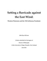 Setting a Barricade against the East Wind: Western Polynesia and the 1918 Influenza Pandemic