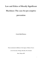 Law and Ethics of Morally Significant Machines: The case for pre-emptive prevention