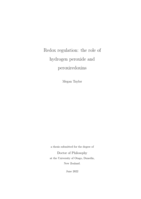 Redox regulation: the role of hydrogen peroxide and peroxiredoxins