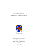 Operator Methods for Many-Body Brownian Motion