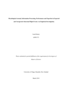 Physiological Arousal, Information Processing, Performance and Expertise in Expected and Unexpected Abnormal Flight Events: An Empirical Investigation.