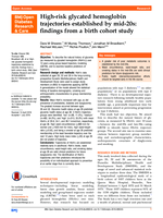 High-risk glycated hemoglobin trajectories established by mid-20s: findings from a birth cohort study