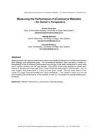 Measuring the Performance of eCommerce Websites: An Owner's Perspective