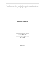 The effects of macrophyte control on freshwater fish communities and water quality in New Zealand streams