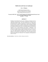Biodiversity and genes on landscapes