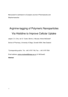 Arginine-tagging of Polymeric Nanoparticles Via Histidine to Improve Cellular Uptake