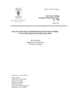 Awareness of Sexually Transmitted Disease and Economic Malady: A First Look Using Search Engine Query Data