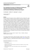 The Longitudinal Association Of Childhood And Adolescent Television Viewing With Substance Use Disorders And Disordered Gambling In Adulthood Up To Age 45