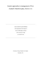 Genetic approaches to management of New Zealand’s blackfoot pāua, Haliotis iris