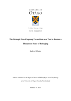 The strategic use of ingroup favouritism as a tool to restore a threatened sense of belonging