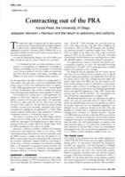Contracting Out of the PRA