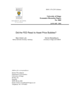 Did the FED React to Asset Price Bubbles?