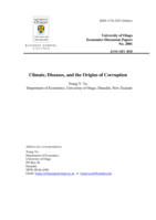 Climate, Diseases, and the Origins of Corruption