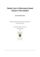 Dietetic care in inflammatory bowel disease in New Zealand