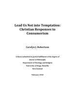 Lead Us Not into Temptation: Christian Responses to Consumerism