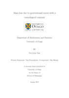 Mass loss due to gravitational waves with a cosmological constant