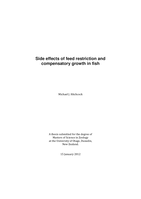 Side effects of feed restriction and compensatory growth in fish