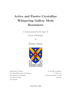 Active and passive crystalline whispering gallery mode resonators