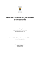 Zinc homeostasis in health, exercise and chronic diseases