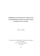 Establishing movement heuristics for voluntary action: Electrophysiological correlates of movement-outcome learning and the sense of agency