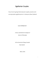 Egalitarian couples. How church-going heterosexual couples practise and conceptualise egalitarianism in Aotearoa New Zealand