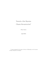 Towards a Fast Bayesian Climate Reconstruction