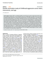 Genetic association study of childhood aggression across raters, instruments and age