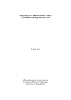 Jung Young Lee's biblical-cultural trinity: A systematic theology from East Asia